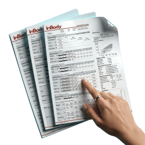 InBody 970 multi-page clinical report with results interpretation