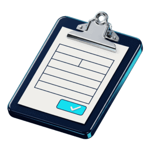 Clipboard with a form representing a Scan-Van request submission