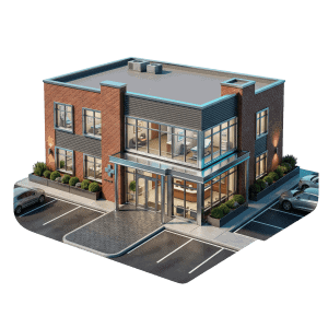 icon of a medical practice to depict hosting the Scan-Van at a local clinic for body composiiton analysis