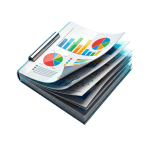 3D rendered clinical report icon representing the InBody 970 result sheet