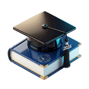 3D rendered graduation cap icon representing school and university wellness programs