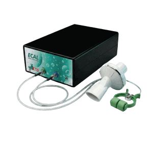 3D rendered ECAL portable indirect calorimeter device used for metabolic testing