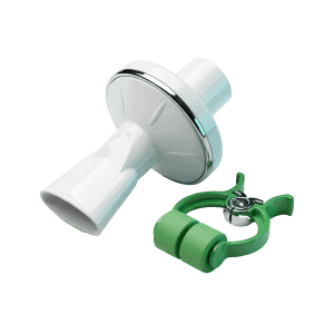 3D icon of a medical breathing mouthpiece and nose clip used during ECAL metabolic testing