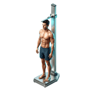 Height measurement using a clinical stadiometer before InBody 970 scan
