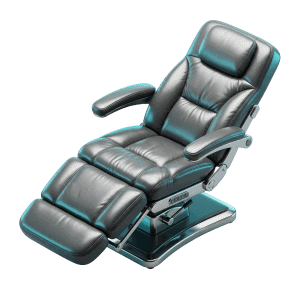 3D icon of a medical reclining chair representing the comfortable seated position during an ECAL metabolic test